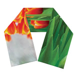 Red And Yellow Tulip Print Scarf