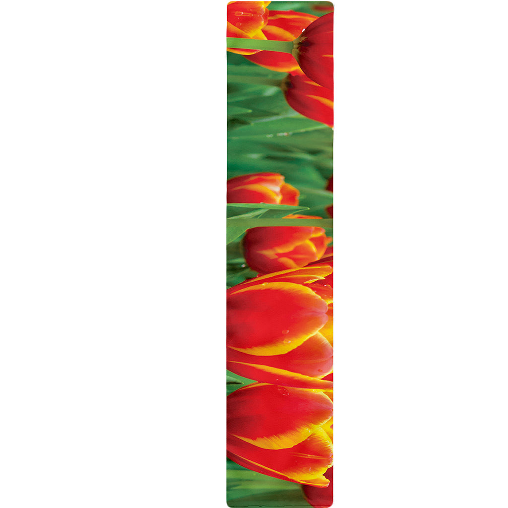 Red And Yellow Tulip Print Table Runner