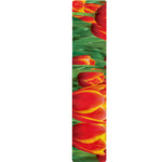 Red And Yellow Tulip Print Table Runner