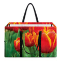 Red And Yellow Tulip Print Utility Tote Bag