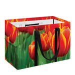 Red And Yellow Tulip Print Utility Tote Bag