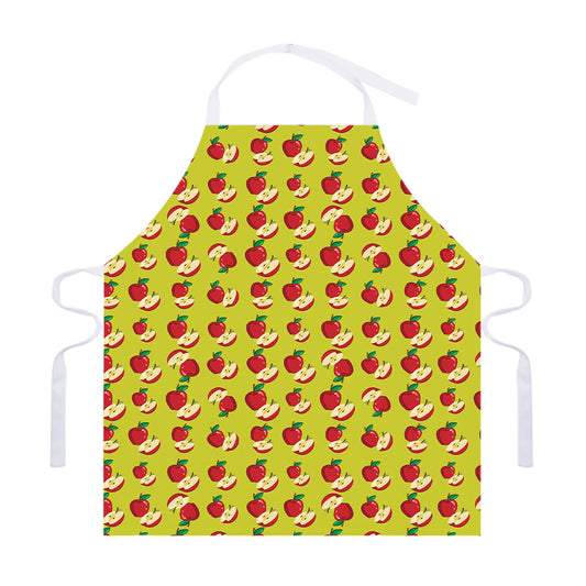 Red Apple Fruit Pattern Print Adjustable Apron
