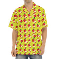 Red Apple Fruit Pattern Print Aloha Shirt