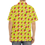 Red Apple Fruit Pattern Print Aloha Shirt