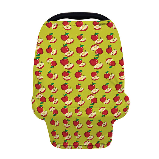 Red Apple Fruit Pattern Print Baby Seat Cover