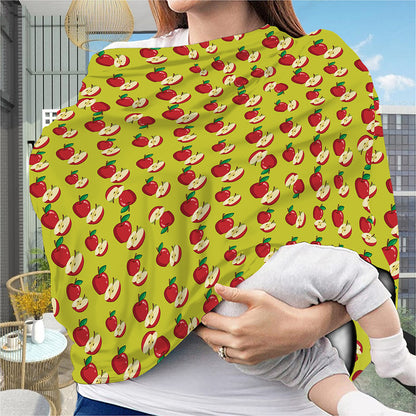 Red Apple Fruit Pattern Print Baby Seat Cover