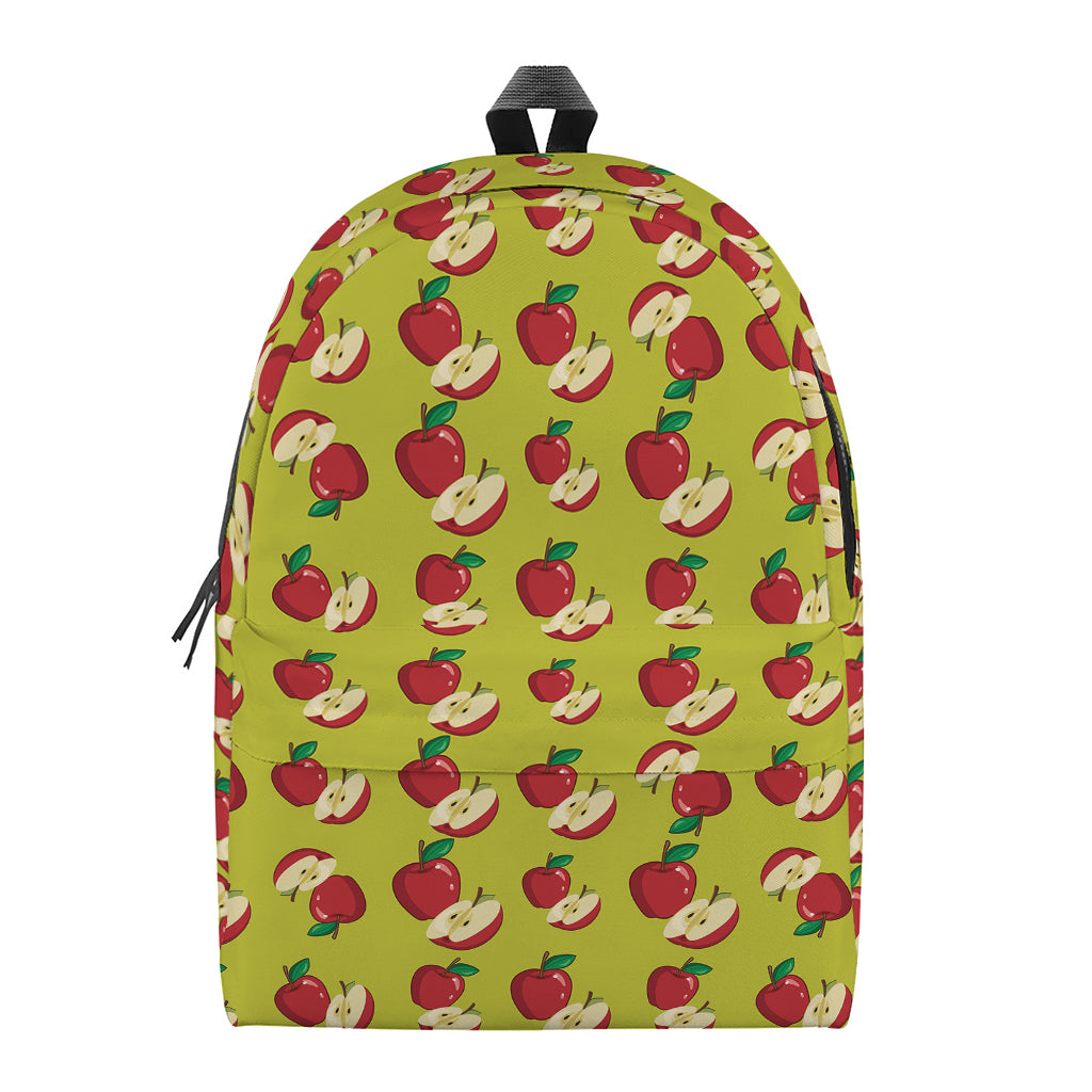 Red Apple Fruit Pattern Print Backpack