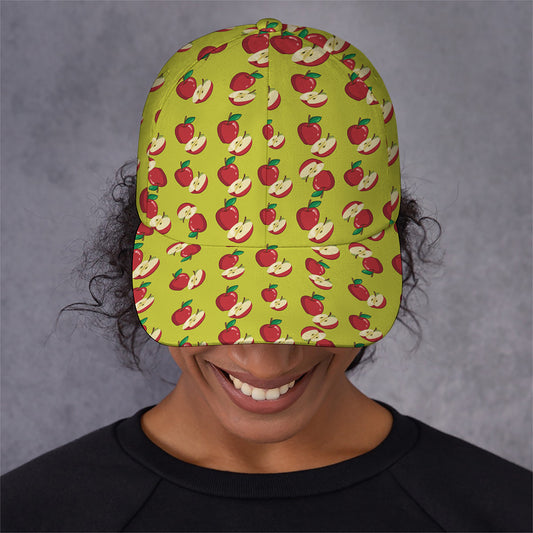 Red Apple Fruit Pattern Print Baseball Cap