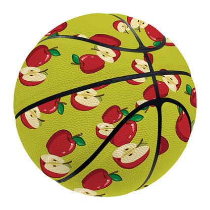 Red Apple Fruit Pattern Print Basketball