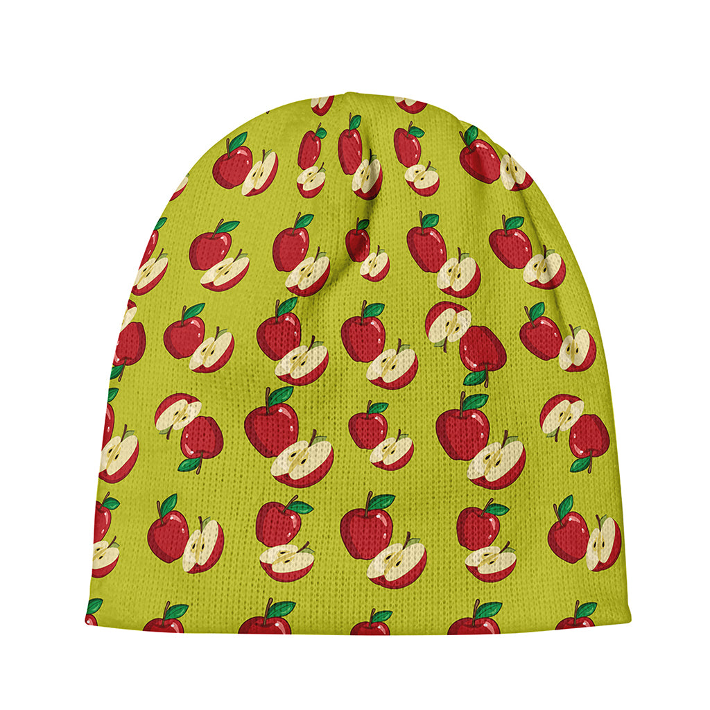 Red Apple Fruit Pattern Print Beanie