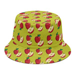 Red Apple Fruit Pattern Print Bucket Hat