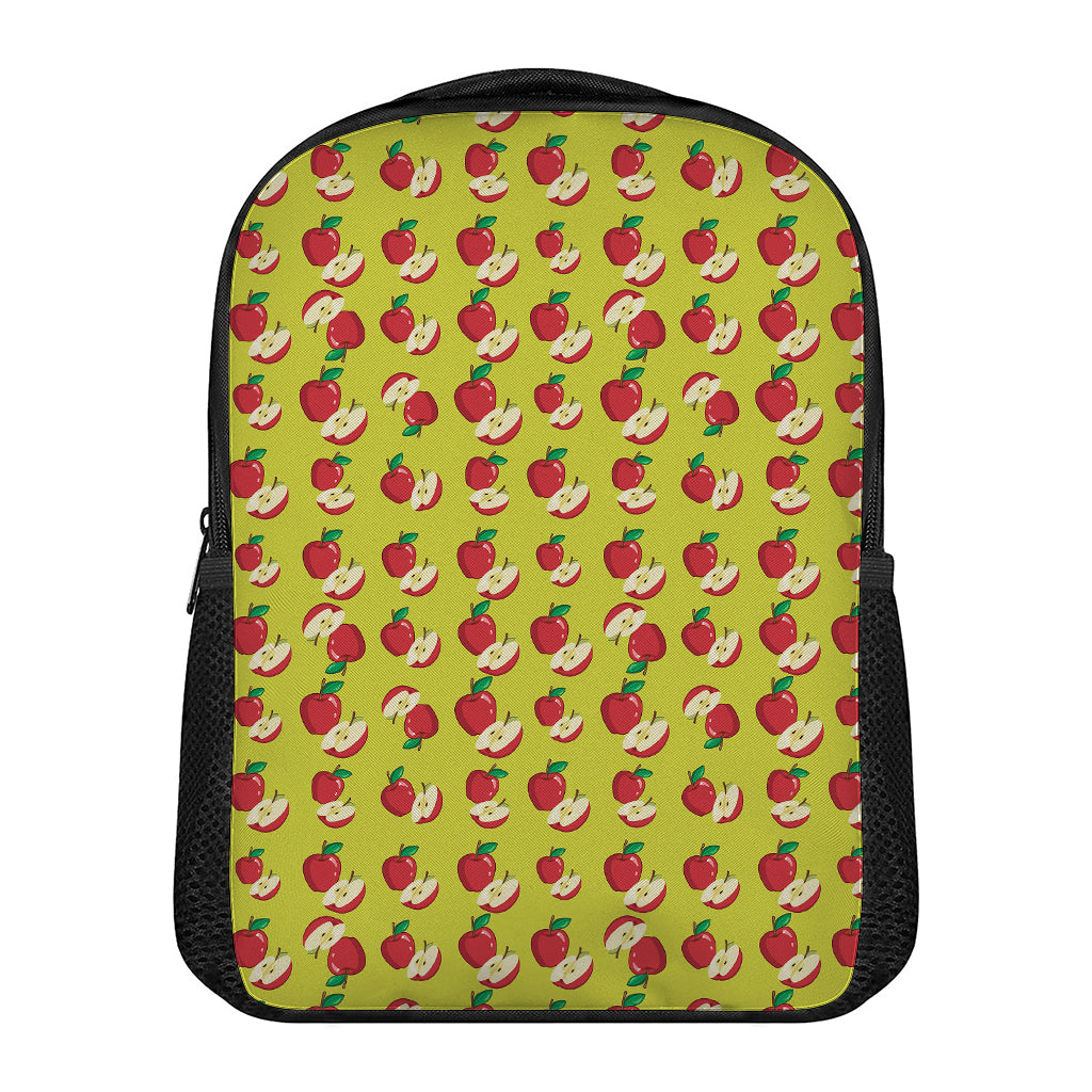 Red Apple Fruit Pattern Print Casual Backpack