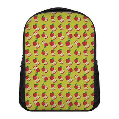 Red Apple Fruit Pattern Print Casual Backpack