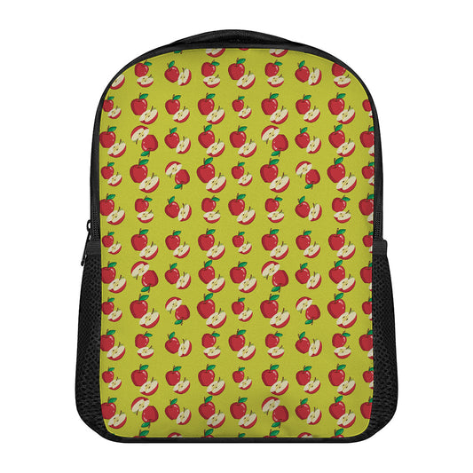 Red Apple Fruit Pattern Print Casual Backpack