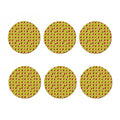 Red Apple Fruit Pattern Print Coaster Set