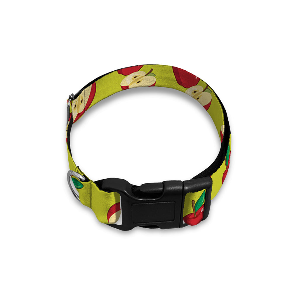 Red Apple Fruit Pattern Print Dog Collar