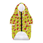 Red Apple Fruit Pattern Print Dog Zip Up Hoodie