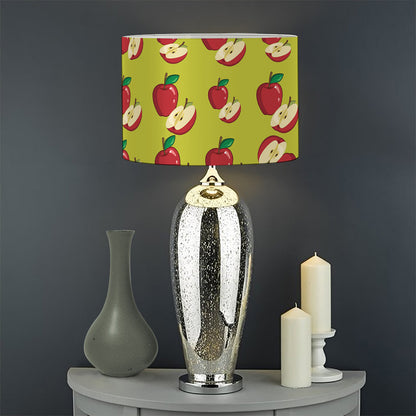 Red Apple Fruit Pattern Print Drum Lamp Shade