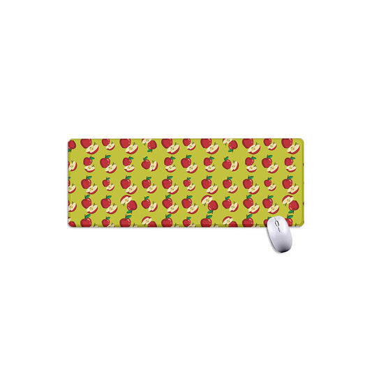 Red Apple Fruit Pattern Print Extended Mouse Pad