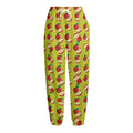 Red Apple Fruit Pattern Print Fleece Lined Knit Pants
