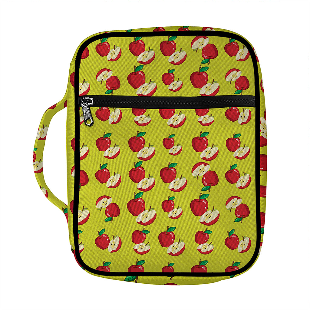 Red Apple Fruit Pattern Print Front Pocket Bible Bag