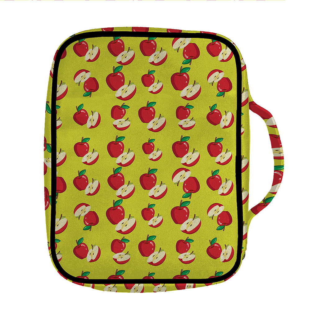 Red Apple Fruit Pattern Print Front Pocket Bible Bag