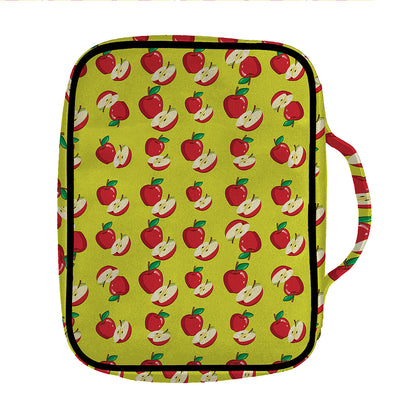 Red Apple Fruit Pattern Print Front Pocket Bible Bag