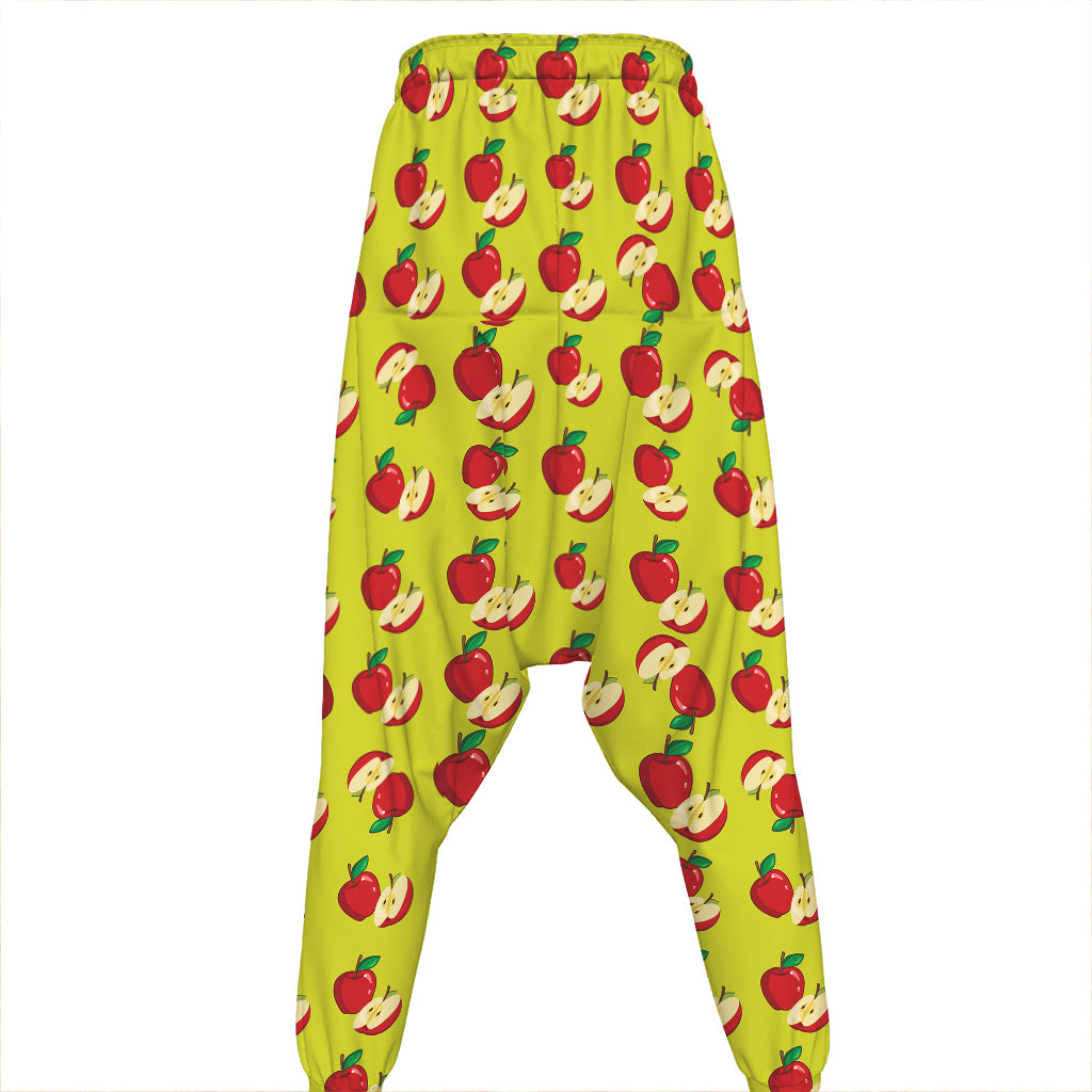 Red Apple Fruit Pattern Print Hammer Pants