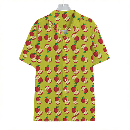 Red Apple Fruit Pattern Print Hawaiian Shirt