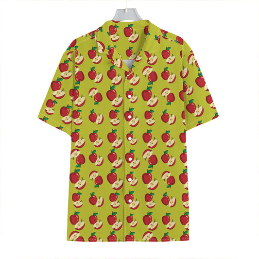 Red Apple Fruit Pattern Print Hawaiian Shirt