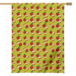 Red Apple Fruit Pattern Print House Flag