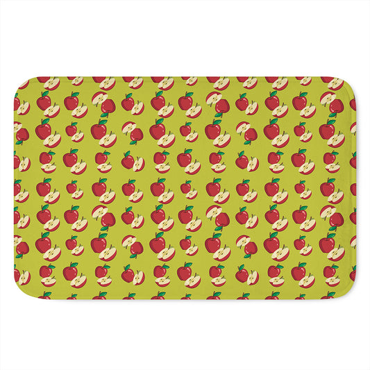 Red Apple Fruit Pattern Print Indoor Door Mat