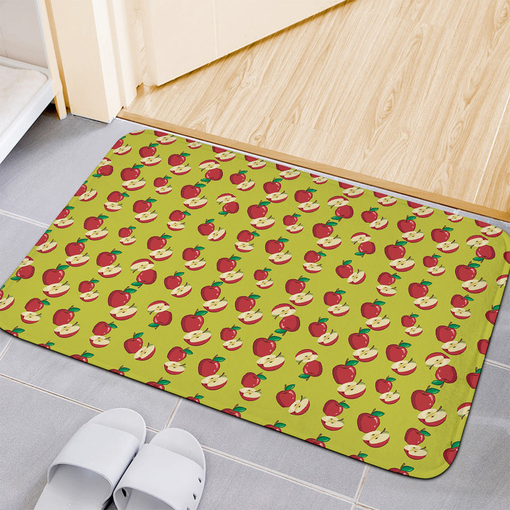 Red Apple Fruit Pattern Print Indoor Door Mat