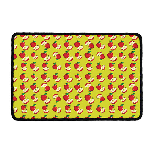 Red Apple Fruit Pattern Print Kitchen Mat