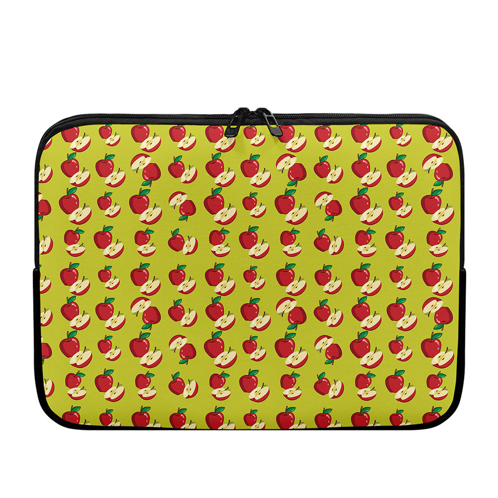 Red Apple Fruit Pattern Print Laptop Sleeve