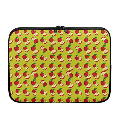 Red Apple Fruit Pattern Print Laptop Sleeve