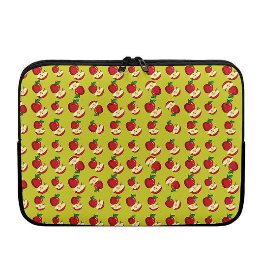 Red Apple Fruit Pattern Print Laptop Sleeve
