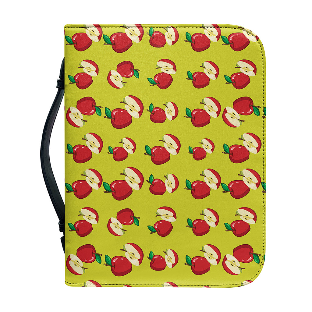Red Apple Fruit Pattern Print Leather Bible Cover