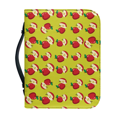 Red Apple Fruit Pattern Print Leather Bible Cover
