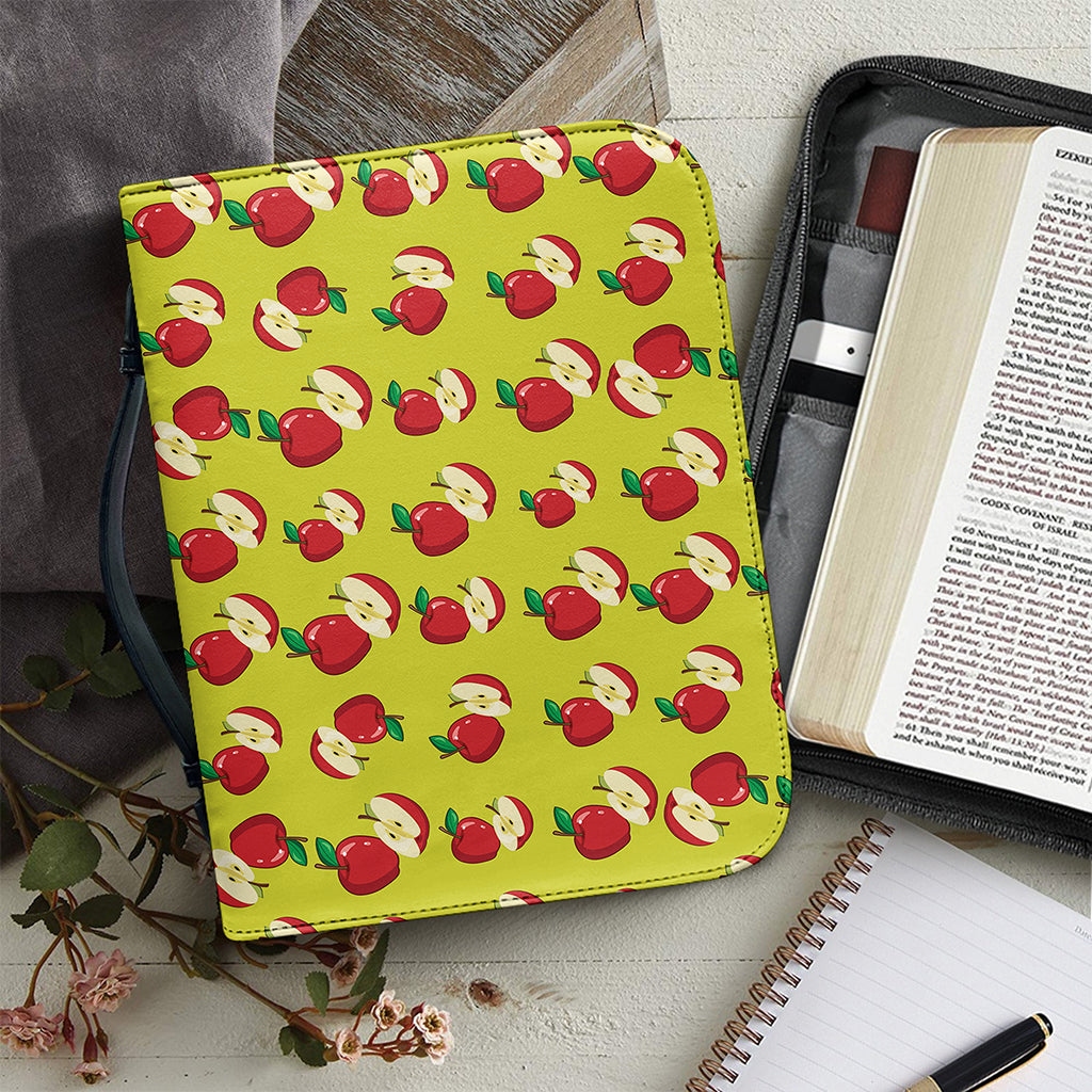Red Apple Fruit Pattern Print Leather Bible Cover