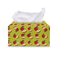 Red Apple Fruit Pattern Print Leather Tissue Box Cover