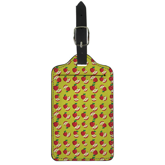 Red Apple Fruit Pattern Print Luggage Tag