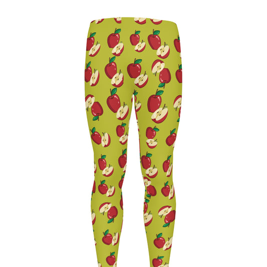 Red Apple Fruit Pattern Print Men's leggings
