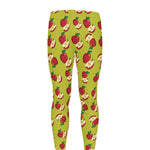 Red Apple Fruit Pattern Print Men's leggings