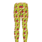 Red Apple Fruit Pattern Print Men's leggings