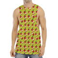 Red Apple Fruit Pattern Print Men's Muscle Tank Top