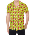 Red Apple Fruit Pattern Print Men's Shirt