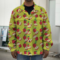 Red Apple Fruit Pattern Print Men's Shirt Jacket
