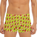 Red Apple Fruit Pattern Print Men's Short Boxer Briefs