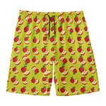 Red Apple Fruit Pattern Print Men's Swim Trunks